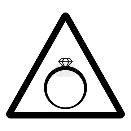 No Jewellery Symbol Sign ,Vector Illustration, Isolate On White Background Label.EPS10