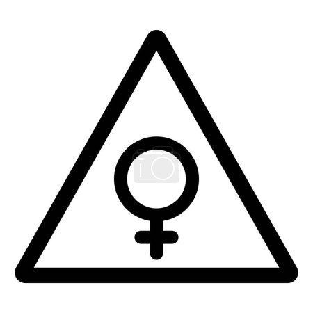 Ilustración de Ningún símbolo femenino, ilustración del vector, aísla en la etiqueta blanca del fondo. EPS10 - Imagen libre de derechos