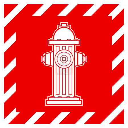 Feuerhydranten-Symbol-Zeichen, Vektor-Illustration, isoliert auf weißem Hintergrund-Label.EPS10