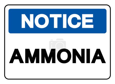 Avis Panneau symbole ammoniac, Illustration vectorielle, Isoler sur l'étiquette de fond blanche.EPS10