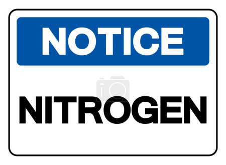Illustration for Notice Nitrogen Symbol Sign,Vector Illustration, Isolate On White Background Label.EPS10 - Royalty Free Image