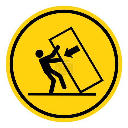 Body Crush Tip over Hazard Symbol Sign, Vector Illustration, Isolate On White Background Label.EPS10