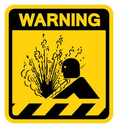 Explosion Release Of Pressure Warning Sign, Vector Illustration, Isolate On White Background Label.EPS10