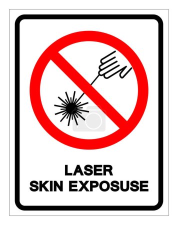 Laser-Haut-Exposuse-Symbol-Zeichen, Vektorillustration, Isolieren auf weißem Hintergrund-Label.EPS10