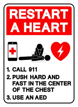Illustration for Restart A Heart Symbol Sign, Vector Illustration, Isolate On White Background Label.EPS10 - Royalty Free Image