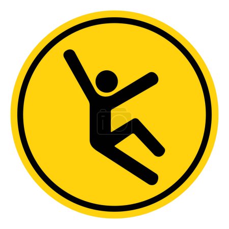 Climb Hazard Symbol Sign, Vector Illustration, Isolate On White Background Label.EPS10