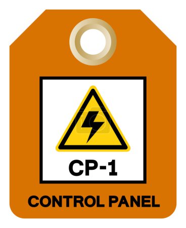 Control Panel Tag Label Symbol Sign, Vector Illustration, Isolate On White Background.EPS10