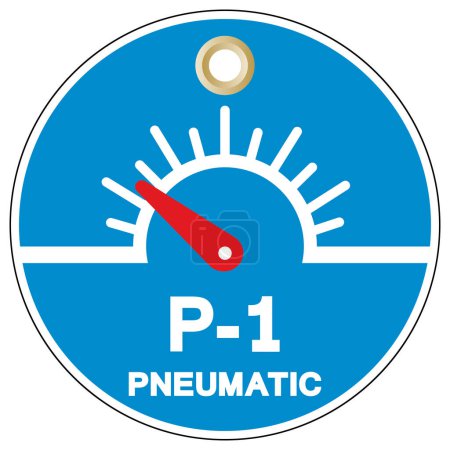 Pneumatisches Tag Label Symbol Sign, Vektor Illustration, Isoliert auf weißem Hintergrund. EPS10