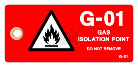 G01 Gas-Isolationspunkt Etikettensymbol-Zeichen, Vektorillustration, Isolation auf weißem Hintergrund. EPS10