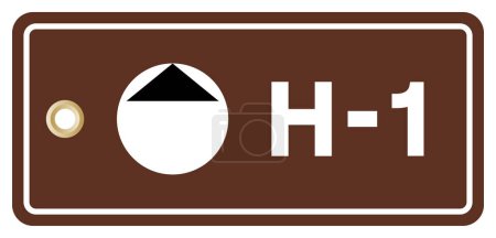 H-1 Hydraulisches Etikettensymbol, Vektor-Illustration, Isoliert auf weißem Hintergrund. EPS10