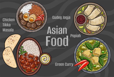 Asiatische Lebensmittel-Illustrationen: Handgezeichnet & Vektor.