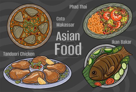 Asian Food Illustrations: Hand-drawn & Vector.