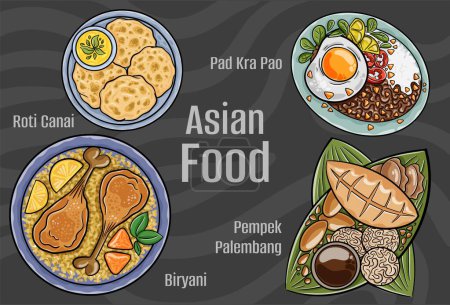 Asia Food Clipart: Handgezeichnet & Vektor.
