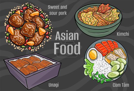 Asian Food Clipart: Hand-drawn & Vector.