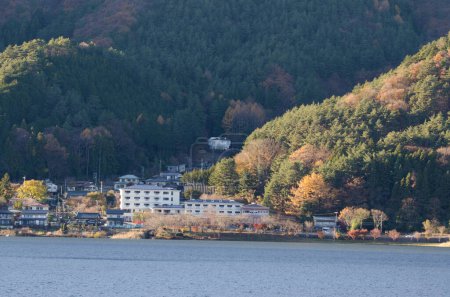 Photo for Shore of Lake Kawaguchi. Fujikawaguchico. Yamanashi Prefecture. Fuji-Hakone-Izu National Park. Honshu. Japan. - Royalty Free Image