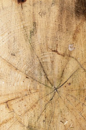 Téléchargez les photos : Anneaux de croissance des arbres sur une vieille coupe d'arbre sempervirent - en image libre de droit