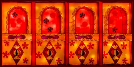 Téléchargez les photos : Insolite festival lanterne chinoise culture chinoise formes fantaisistes fleurs paysage orientation beau fond. - en image libre de droit