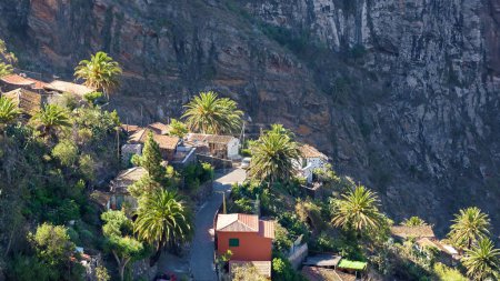 Vista del famoso pueblo de Masca en los montes Teno en Tenerife. Islas Canarias, España