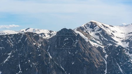 Aerial view of Giewont peak in polish Tatra mountains
