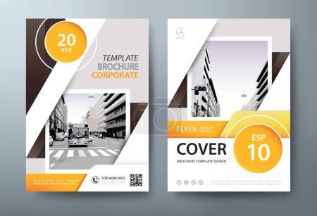 Photo for Annual report brochure flyer design, Leaflet presentation, book cover templates, layout in A4 size. vector - Royalty Free Image