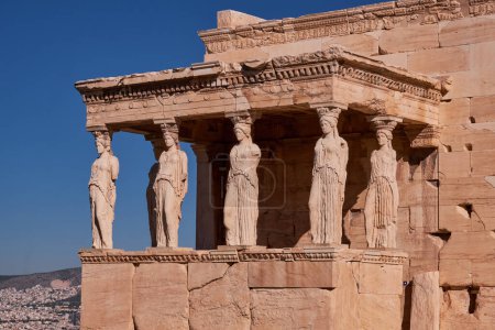 Photo for The Caryatid porch of the Erechtheion in Athens, Greece - Royalty Free Image