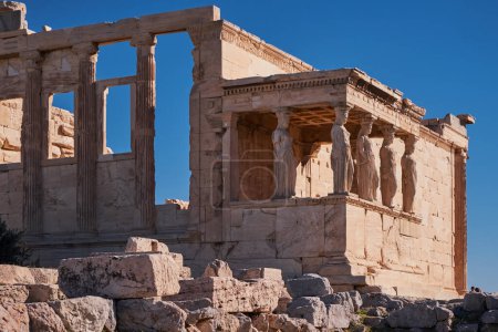 Photo for The Caryatid porch of the Erechtheion in Athens, Greece - Royalty Free Image