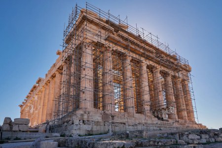 Photo for Parthenon - former temple on the Athenian Acropolis, Greece, that was dedicated to the goddess Athena - Royalty Free Image