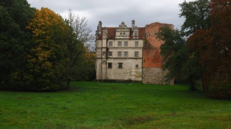 Photo for A rustic castle in a wide park with trees in Pezinok Poland - Royalty Free Image