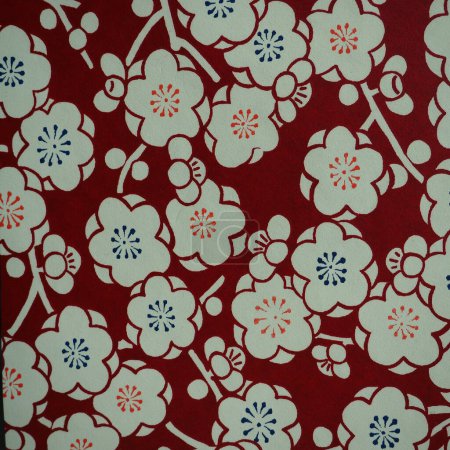 Traditional Japanese patterns with floral theme - Japanese plum patterns