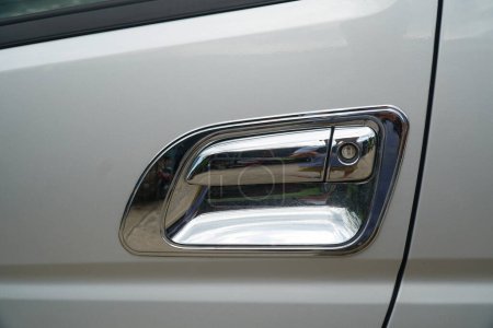 Photo for Car door handle of silver modern car - Royalty Free Image
