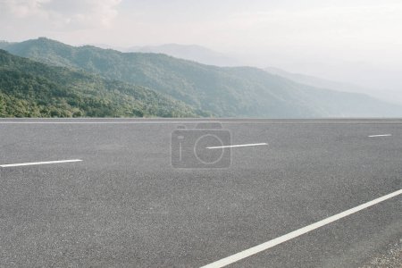 Photo for 3d render of road in the mountains background. - Royalty Free Image