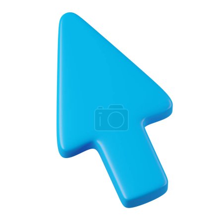 Photo for 3d render of blue arrow icon. - Royalty Free Image