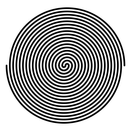 Zweiarmige archimedische Spirale. Eine arithmetische Spirale mit zwei Armen, die in der Mitte verbunden sind. z. B. in der Technik als Spiralantennen verwendet, die sie mit ihren Wicklungen zu extrem kleinen Strukturen machen.