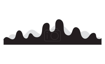 Téléchargez les photos : Sound wave in curve waveform for equalizer and music player. Illustration in graphic design isolated - en image libre de droit