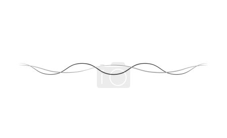 Foto de Simple line sound wave for podcast recording or equalizer. Illustration in graphic design isolated - Imagen libre de derechos