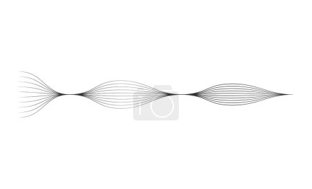 Ilustración de Lines sound waves for melody shape, music equalizer or radio signal. Vector illustration in graphic design isolated - Imagen libre de derechos