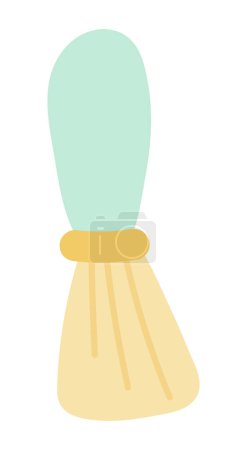 Ilustración de Cepillo de madera de diseño plano. Herramienta de peluquería y accesorio cosmético. Ilustración vectorial aislada. - Imagen libre de derechos