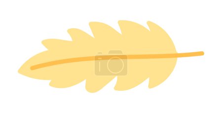 Ilustración de Hoja naranja en diseño plano. Folleto estacional del bosque, follaje de otoño. Ilustración vectorial aislada. - Imagen libre de derechos
