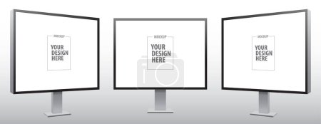 Téléchargez les photos : Maquette vectorielle réaliste de panneau d'affichage blanc pour la conception d'affiche de publicité extérieure. - en image libre de droit