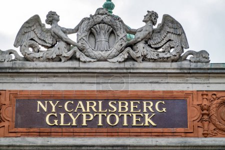 Photo for Copenhagen, Denmark A sign on the Glyptotek art museum. - Royalty Free Image