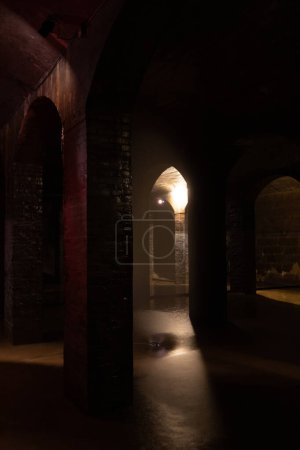 Photo for Copenhagen, Denmark  Underground arches in the old cisterns in the Frederiksberg district. - Royalty Free Image