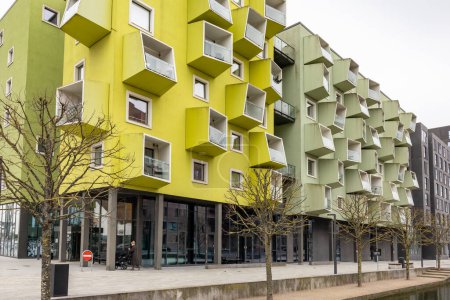 Foto de Copenhague, Dinamarca Edificios modernos en el distrito de Vestamager en el sur de la ciudad. - Imagen libre de derechos