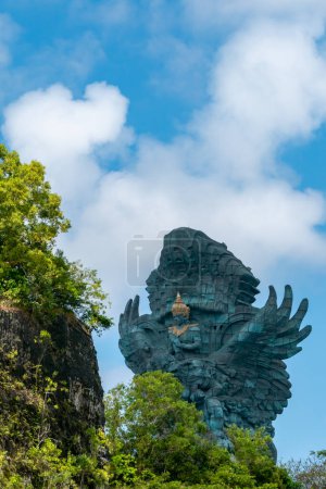 Photo for Bali, Indonesia,  The GWK Cultural Park outside of Denpasar with statues of Hindu gods and the GWK statue. - Royalty Free Image