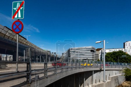 Photo for Stockholm, Sweden June 13, 2023 A view of the city and highway interchanges on the Kungsholmen island in the summer - Royalty Free Image