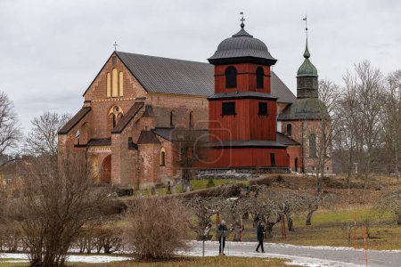 Photo for Skokloster, Sweden Feb 24, 2024 The Skokloster Church adjacent to the Swedish Baroque castle in the winter - Royalty Free Image