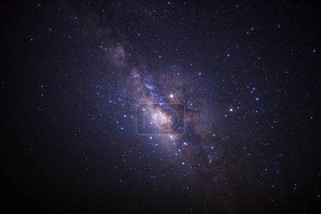 Photo for Clearly milky way galaxy at phitsanulok in thailand. Long exposure photograph.with grain - Royalty Free Image