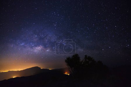 Photo for Milky Way Galaxy at Doi inthanon Chiang mai, Thailand.Long exposure photograph.With grain - Royalty Free Image