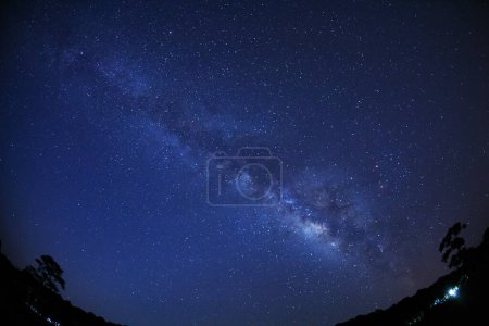 Photo for Milky way galaxy with stars and space dust in the universe, Long exposure photograph, with grain. - Royalty Free Image