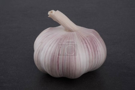 Photo for Fresh garlic on stone table - Royalty Free Image