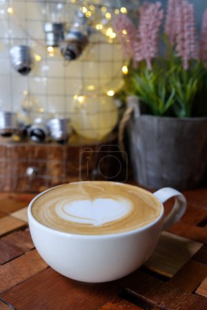 Photo for Coffee latte art in coffee shop - Royalty Free Image